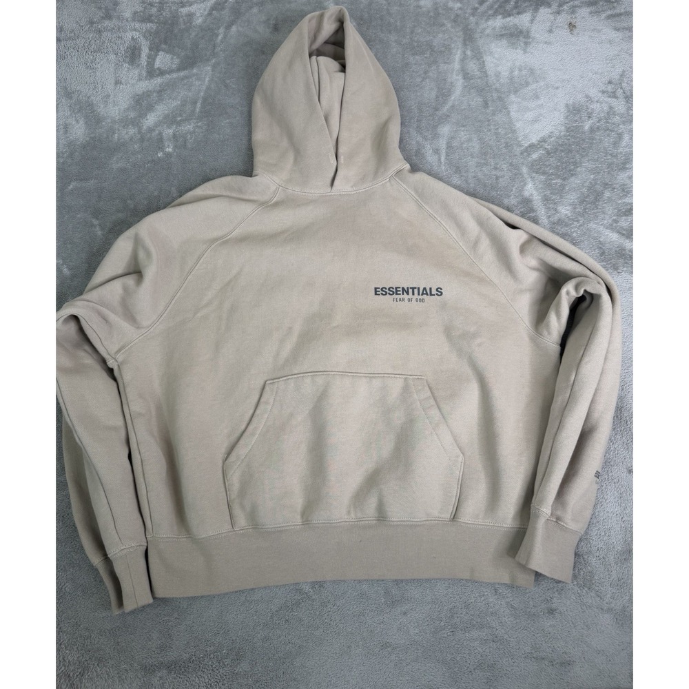 Fear Of God Essentials Pullover Hoodie Men's Size Small Beige